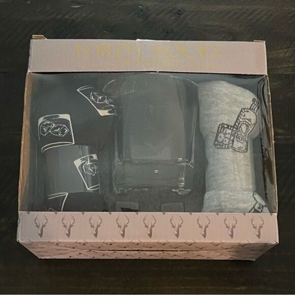 Lord’s Rocks Men’s Whiskey Themed Gift Set (XL) New in Box! - Picture 1 of 3